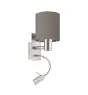 Eglo Wandleuchte Pasteri Stahl Satin-Nickel 40 | IP20 - Inkl. Spot und Exkl. 1x E27